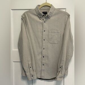 Club Monaco Textured light Grey Button-Down Shirt